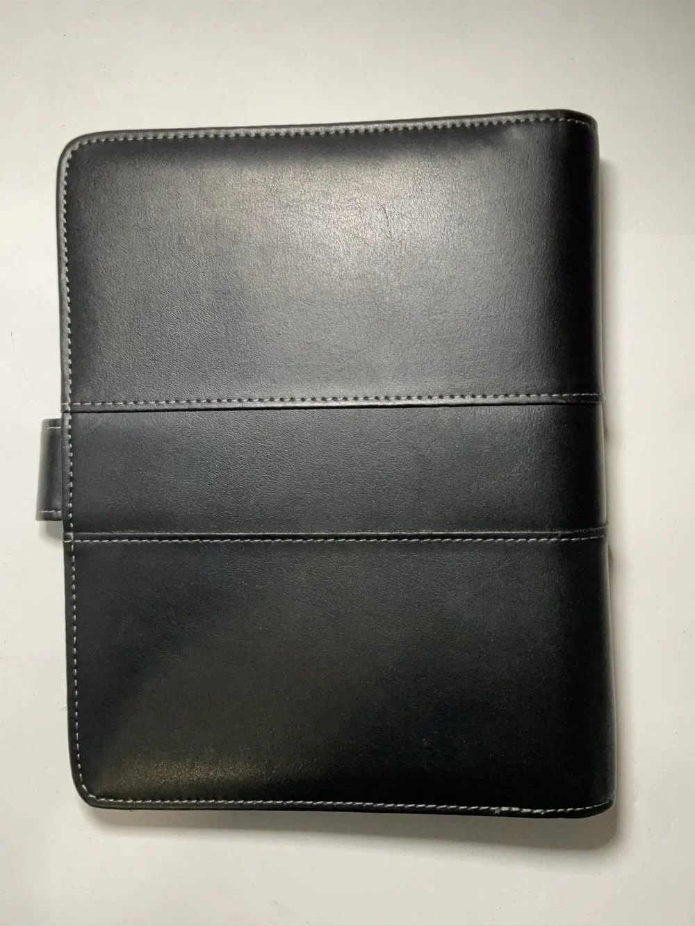 Franklin Covey Black Faux Leather Planner 7 Ring Binder 7”x9”